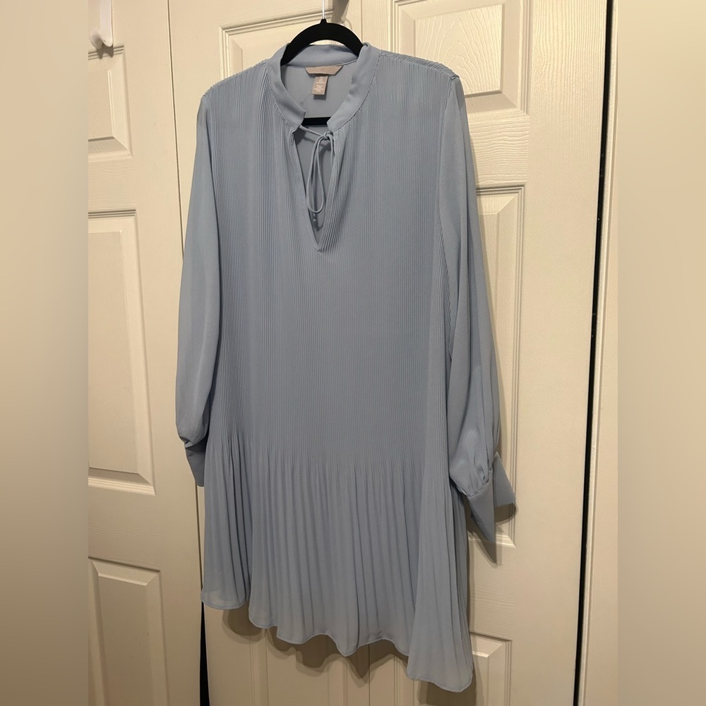 NWOT Pale Blue H&M Pleated Dress